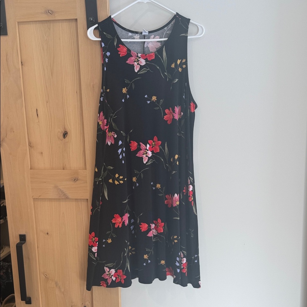 Old Navy Black Floral Dress